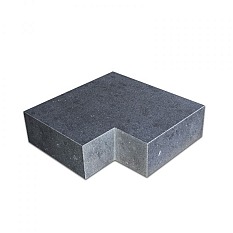 Graniet Ocean-Green trapblok hoekstuk  50/35x50/35x15cm