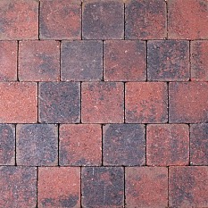 Kobblestones 14x14x7cm Rood-Zwart