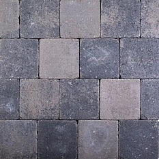 Kobblestones 21x21x7cm Grijs-Zwart