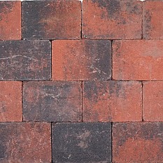 Kobblestones 28x21x7cm Rood-Zwart