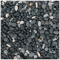 Beach Pebbles zwart 30-60 mm 20kg
