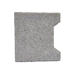 H-verbandsteen Begin/Eind 8 cm Grijs