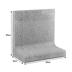 L-Element Grijs 50x30x50cm