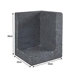 L-Element Hoek 30x30x40cm zwart