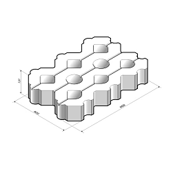 Grasbeton WaterWijs 40x60x12 cm Grijs Vlak