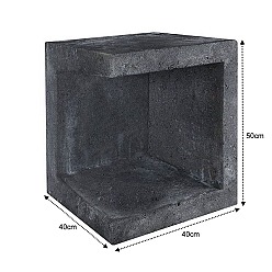U-Element Hoek Zwart 40x40x50cm