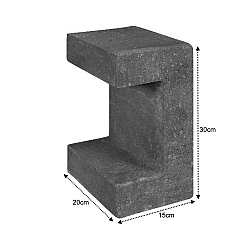 U-Element Zwart 15x20x30cm