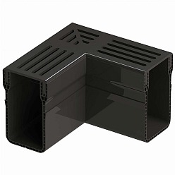 Garden Drain hoekstuk zwart
