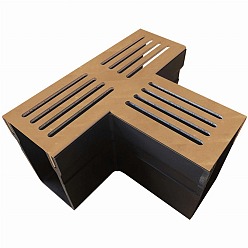 Garden Drain T-stuk cortenstaal