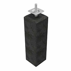 Betonpoer Antraciet Recht 15x15x60cm(facet naar 12x12cm), Guls 16mm met Verstelbare Plaat
