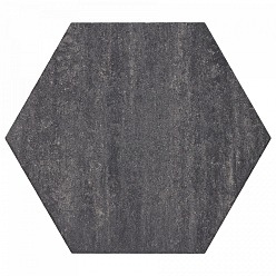 Soft Comfort Zeskant 60/52,5x30x4cm Grijs-Zwart
