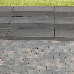 Traptrede 100x35x15cm Indus Black Kleurecht Met Facet