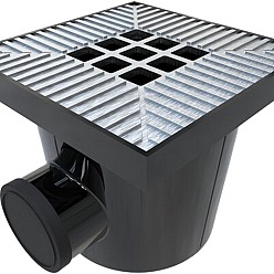 Garden Drain Afvoerput 20x20cm Aluminium grijs