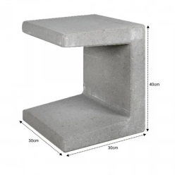 U-element 30x30x40 cm Grijs