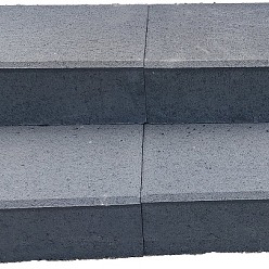 Traptrede 60x30x15 cm Indus Black Kleurecht Met Facet