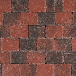 Tambour Stenen 15x20x6cm Rood/Zwart