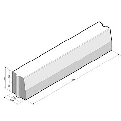 Betonband 13/15x20 Grijs Komo