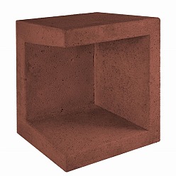 U-Element Hoek 40x40x50cm Corten-Bruin