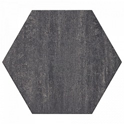 Soft Comfort Zeskant 60/52,5x30x4cm Grijs-Zwart