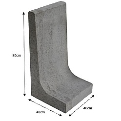 L-Element Grijs 80x40x40cm