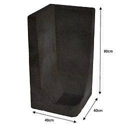 L-Hoekelement Antraciet 80x40x40cm
