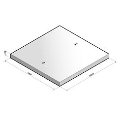 Industrieplaat 200x200x14cm Aslast 16 Ton (Prijs op aanvraag)