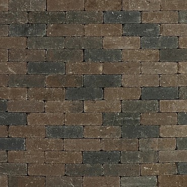 Metro Trommelsteen 15x5x7,5cm Bruin-zwart genuanceerd