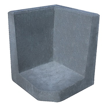 L-Hoekelement Antraciet 50x40x40cm