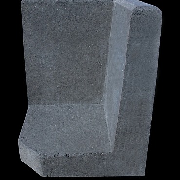 L-Hoekelement Antraciet 50x40x40cm
