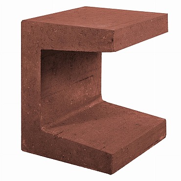 U-Element 40x40x50cm Corten-Bruin