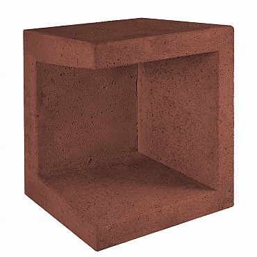 U-Element Hoek 40x40x50cm Corten-Bruin
