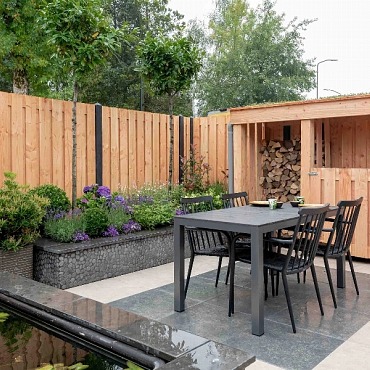Hardsteen Vijverafdekrand Asian Bluestone met Facet 3x25x100cm Asian Bluestone