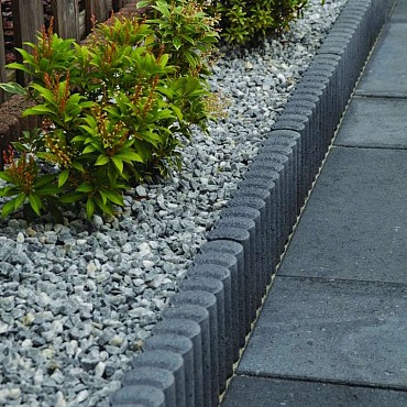 Mini Rondobandpalissade 6x40x50cm Zwart