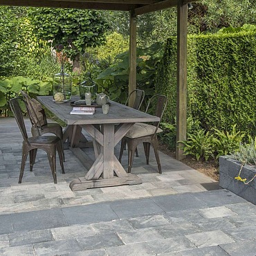 Abbeystones 30x40x6cm Grijs/Zwart met deklaag