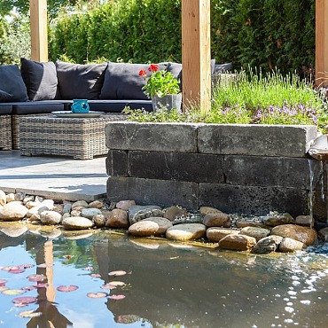 Palinoblock 60x15x15cm Antraciet getrommeld