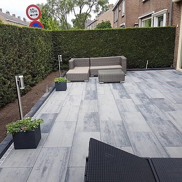 H2O comfort square 40x80x5 cm nero/grey