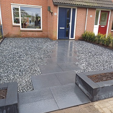 Terrastegel Gecoat 60x60x4cm Zwart