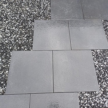 Terrastegel Gecoat 60x60x4cm Zwart