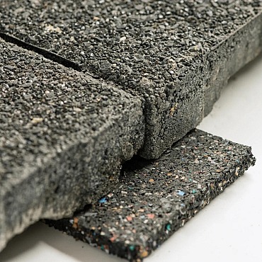 Granulaat Tegeldrager Zwart 20x20x1,5cm