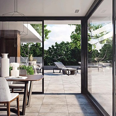 Keramische Tuintegel Sky 60x60x3cm Grey (zo lang de voorraad strekt)