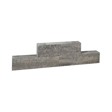 Forto Walling 60x10x10cm grijs/zwart