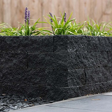 Wallblock Split 12x12x30cm Antraciet