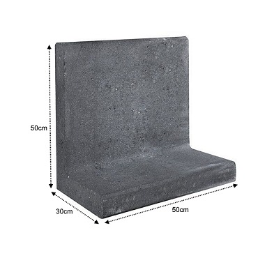 L-Element Zwart 50x30x50cm