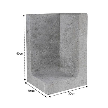 L-hoekelement Grijs 30x30x50cm
