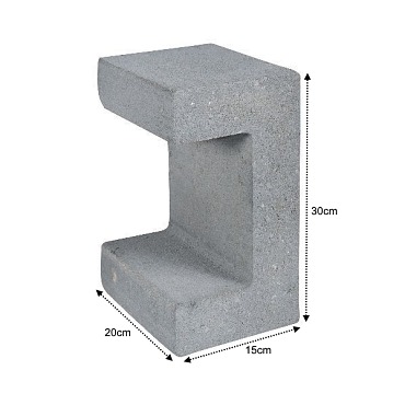 U-Element Grijs 15x20x30cm