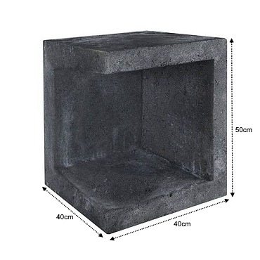 U-element Hoek Zwart 40x40x50cm