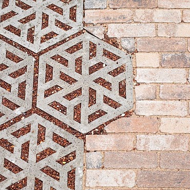 Eco Bricks Volkerak 21x7x8cm Beige/Bruin/Grijs