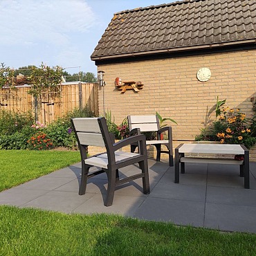 Patio square 60x60x4 cm Black