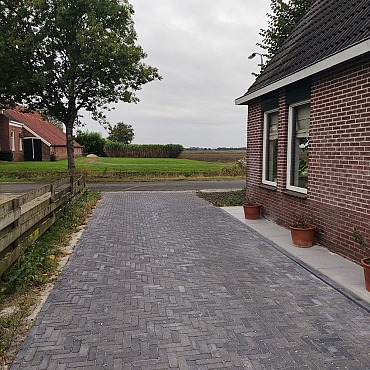Stonique trommel dikformaat 8cm antraciet