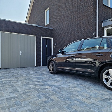 Stonique Trommel Betonstraatsteen 6 cm Grijs-Zwart